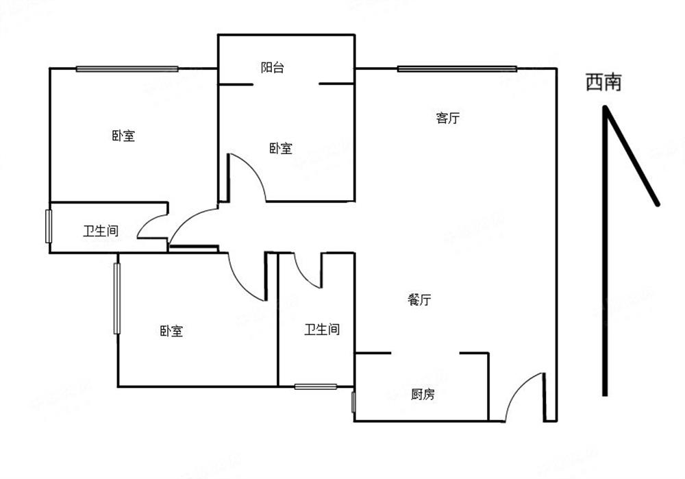 中海康城南北通大四房 满两年 视野看整个花园