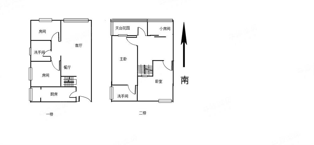 阳光明居 朝正南 顶楼复式5房2厅 红本无税