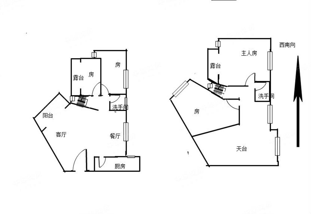 梅林一村 十三区 户型 顶楼复式 业主自住