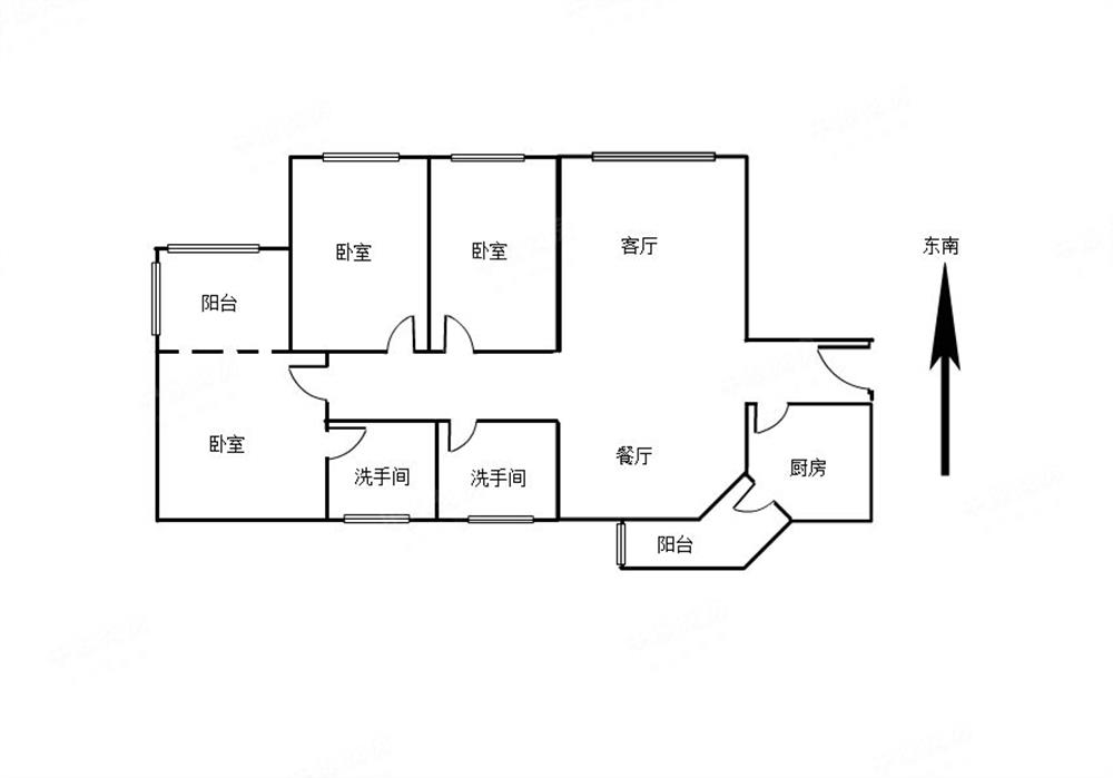 海富花园 三房东南向 住家安静 户型方正 税费少