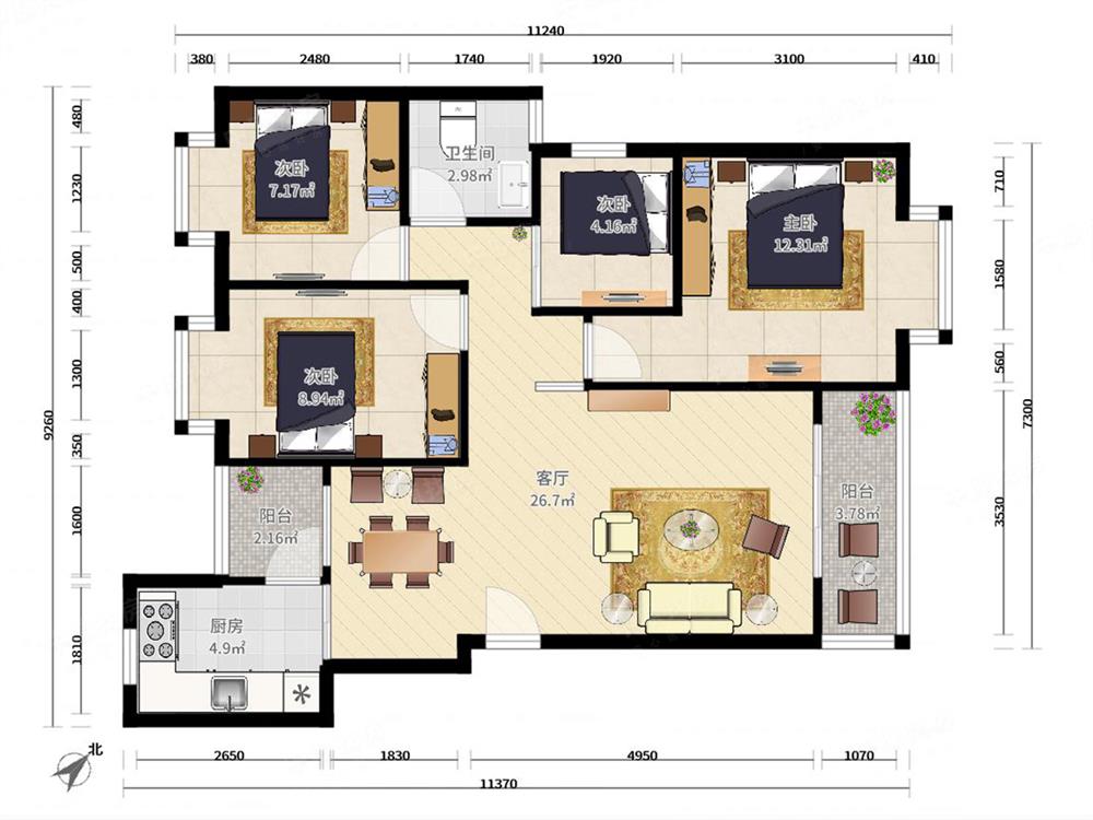 蔚蓝海岸社区首期-户型图