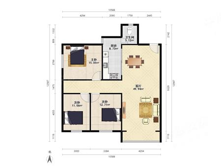 地铁口 实用三房 位置安静 户型方正 朝南 业主诚信卖