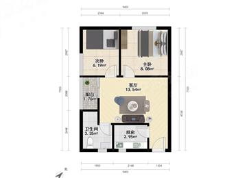 七街公馆两房一厅满两年业主诚售福外中学性价比极高