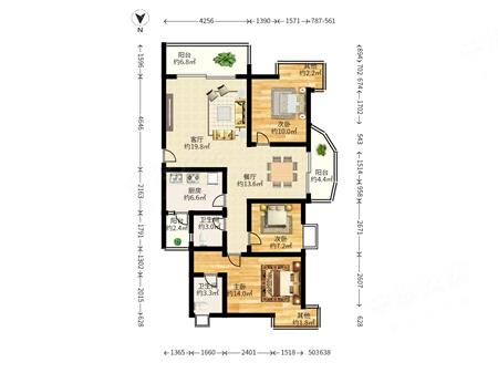 鹏兴花园三期 地铁口 正规三房 满5 红本 户型方正实用