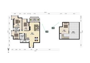 14号、3号、17号三地铁沿线康桥紫郡复式三房南向带入户花园