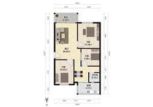 楼梯房三房两厅读桂园中桂园小