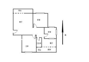 南油B区南北通3房急售