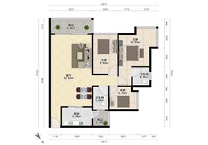 3房户型 户型方正 使用率高 费用少 近地铁 价格可谈