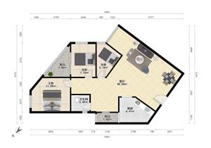 一号地铁口物业120平三房可改四房安静