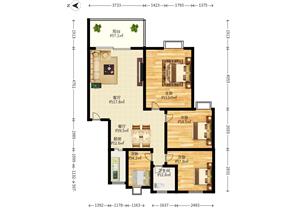 竹林花园，户型方正三房配套好，业主诚心卖