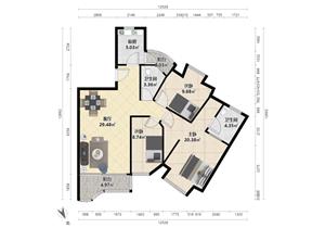 雍华府，4房，新上房源