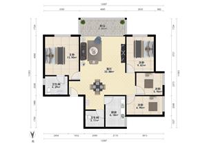 现代苑，新上朝南四房，户型实用，业主急售，价格空间大