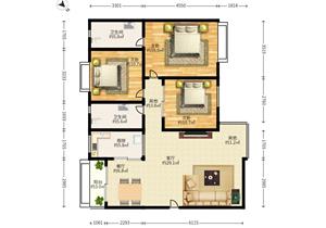 新锦安雅园花园.园林设计优美.地段好.户型方正。住家舒适.