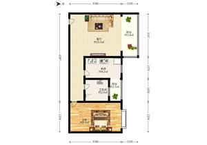 有保安的监管管理的不错的近1号线桃园地铁站