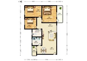 户型房子实用三房楼下地铁有大型商业
