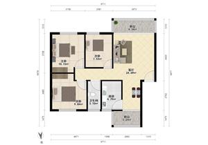 员工住宅小区，香蜜湖地铁口，户型方正实用