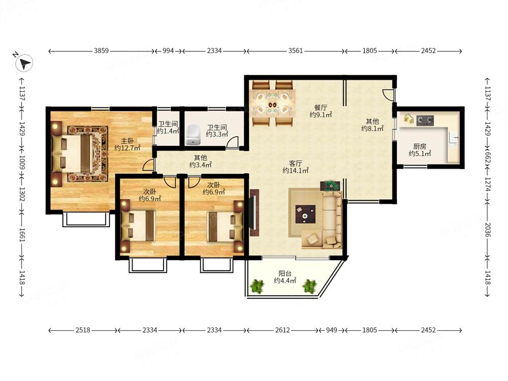 康达尔花园（一、二、三期）