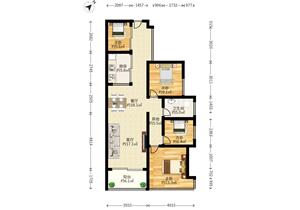 北站三地铁口，高赠送4房，看房方便