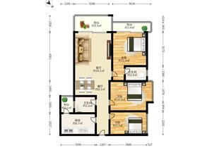 瀚海翠庭看山海大三房，方正实用