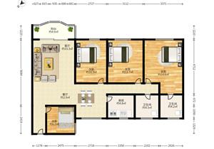 新安灵芝地铁口全新装修四房