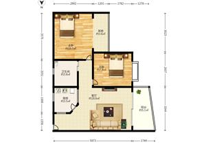 向南西海花园：带双花园，地铁口安静宜住家