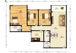 新锦安海纳公馆，精装修四房，高层视野无遮挡