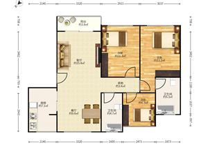 2019年次新小区，三房两厅两卫南北通透，税少，满五年地铁口