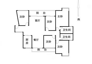 宝中次新小区180平大平层深航假日名居5房2卫东南向