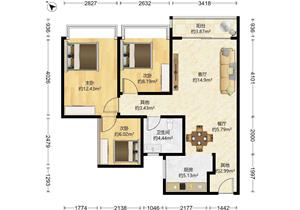今日香沙御景园高楼层3房户型方正业主通风采光好安静诚意出售