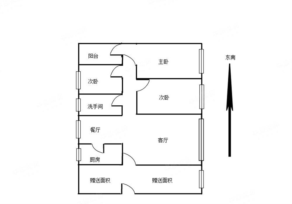 地铁口 实验学校 特殊户型标准四房两卫 此房价格我说了算