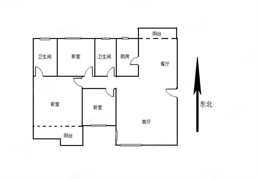 业主委托房源、大三房、户型方正、中高楼层。朝南向