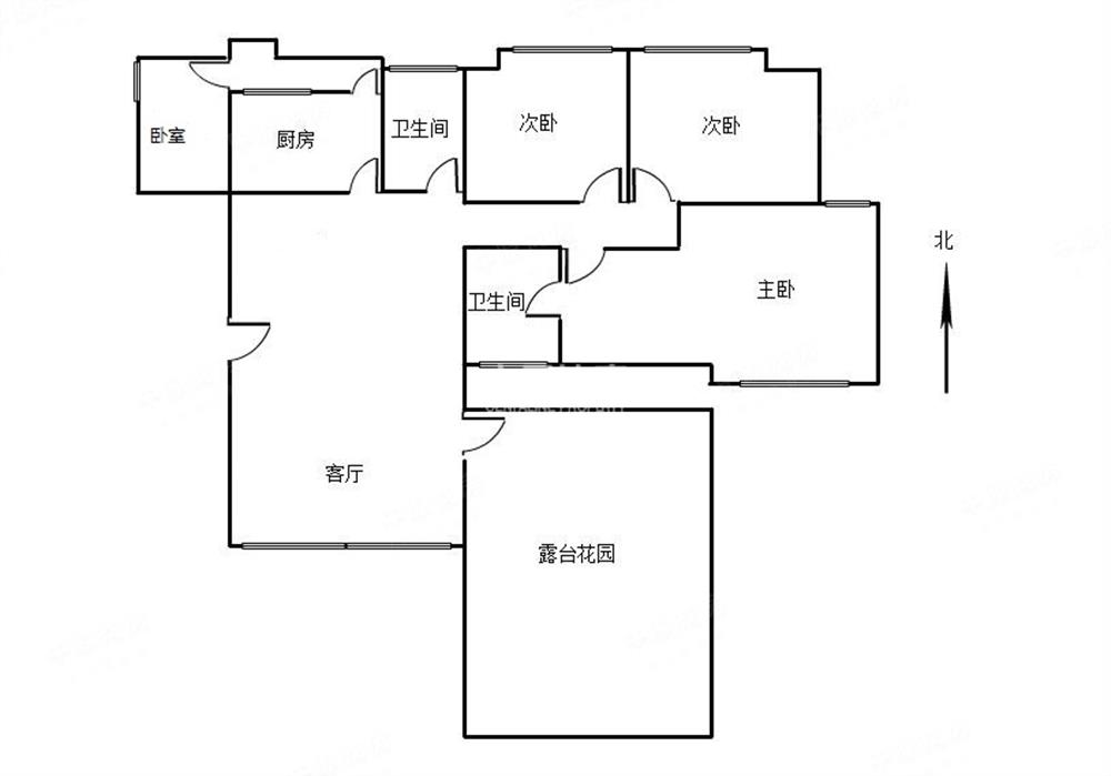 嘉宝田花园三期二梯二户南北通三房  少有出售满五年 送大露台