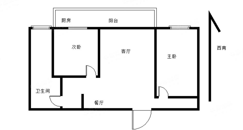 5号线翻身 海滨中学对面 63平2房，使用率高,业主诚心出售