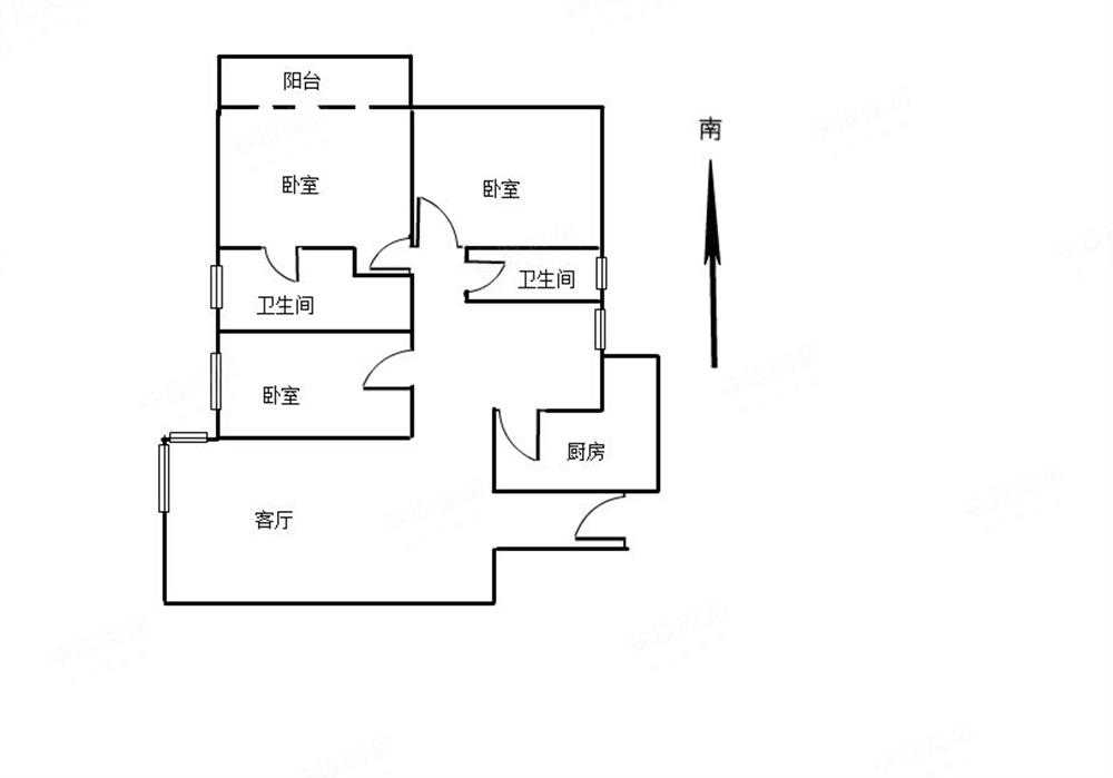 南向经典花园 大三房二厅 诚心卖 红岭和桂园双名校