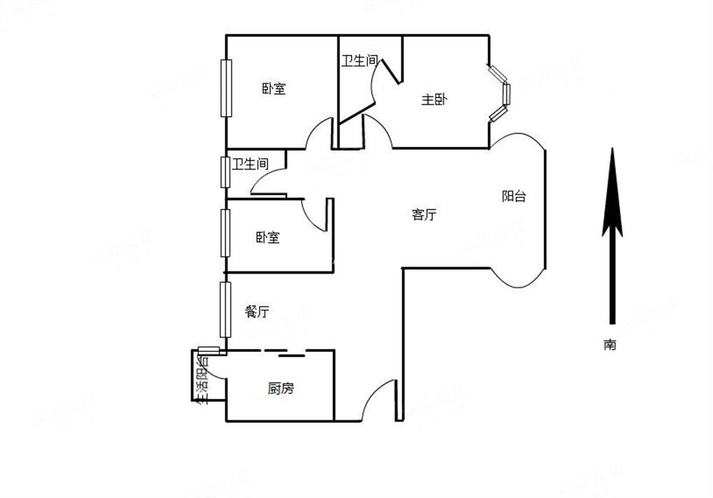 上梅林精装电梯三房,方正实用开间大阳台,近卓悦汇近地铁.