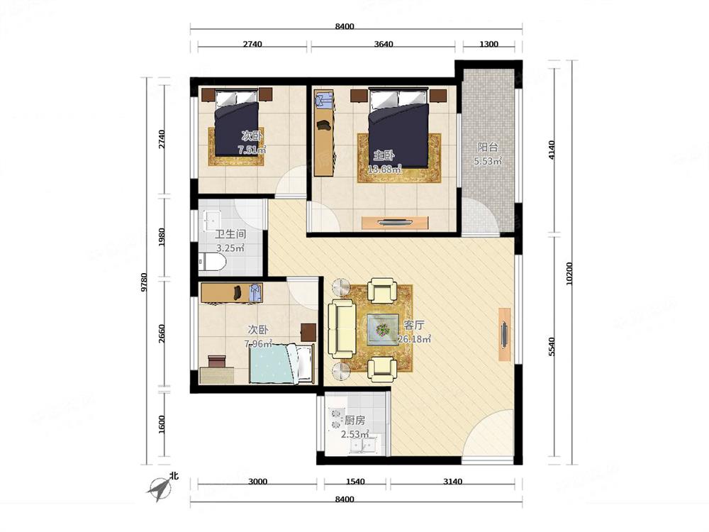 11号线地铁口，总价350万买大3房物业，居家型客户必备