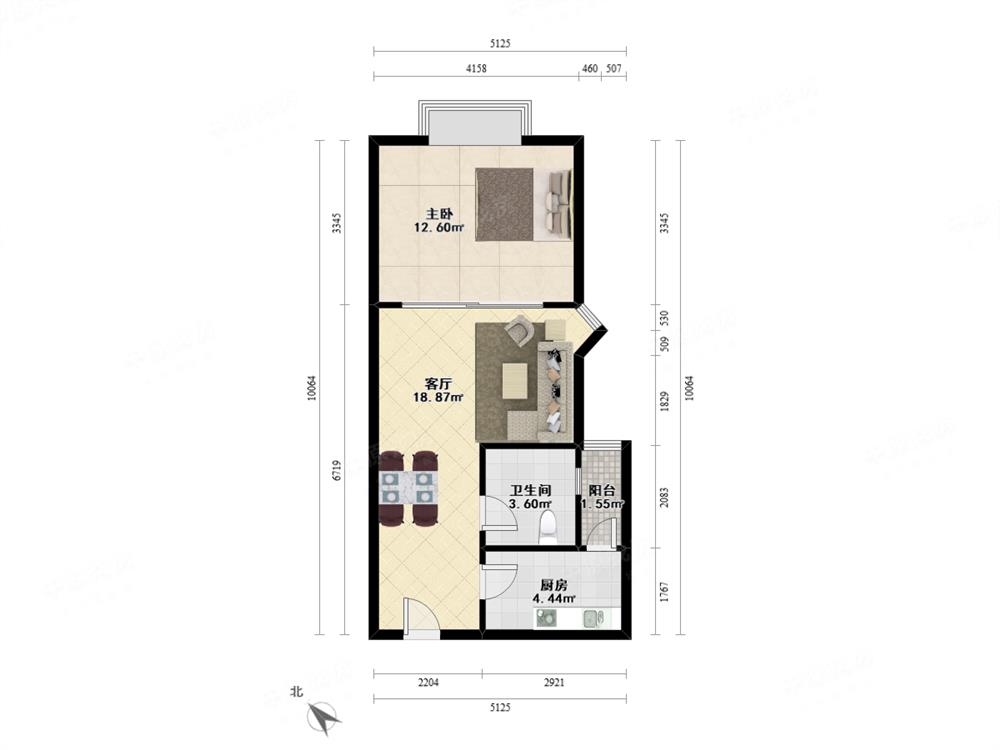 地铁口物业、户型方正实用，彩光好业主诚心放卖