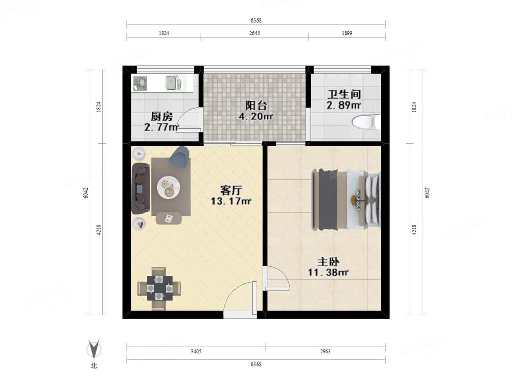 自由港湾小户型，户型方正实用，交通便利，可拓展