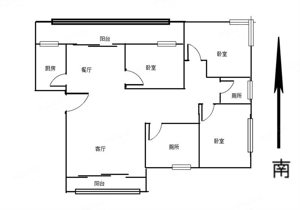 翰岭院 精装方正三房 南北通大阳台 大社区近地铁