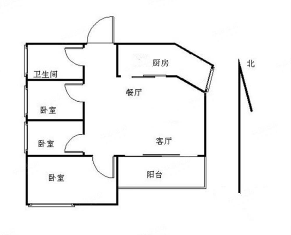 竹盛花园三期 东南向 精装3房 中间楼层 采光和视野都很好