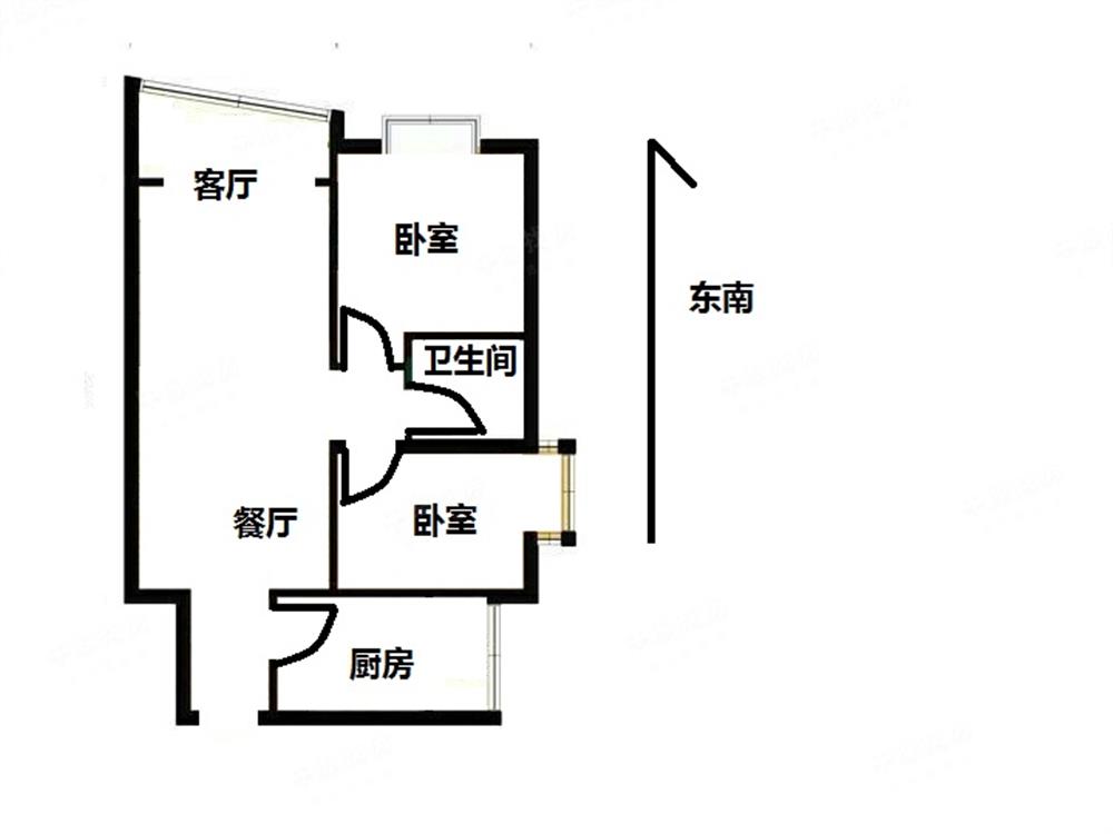 大花园小区，精装两房，东南向，满五年，业主自住看房方便