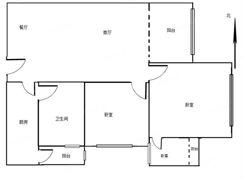 四海公寓 精装2房拎包入住 四海公园为邻 户型方正