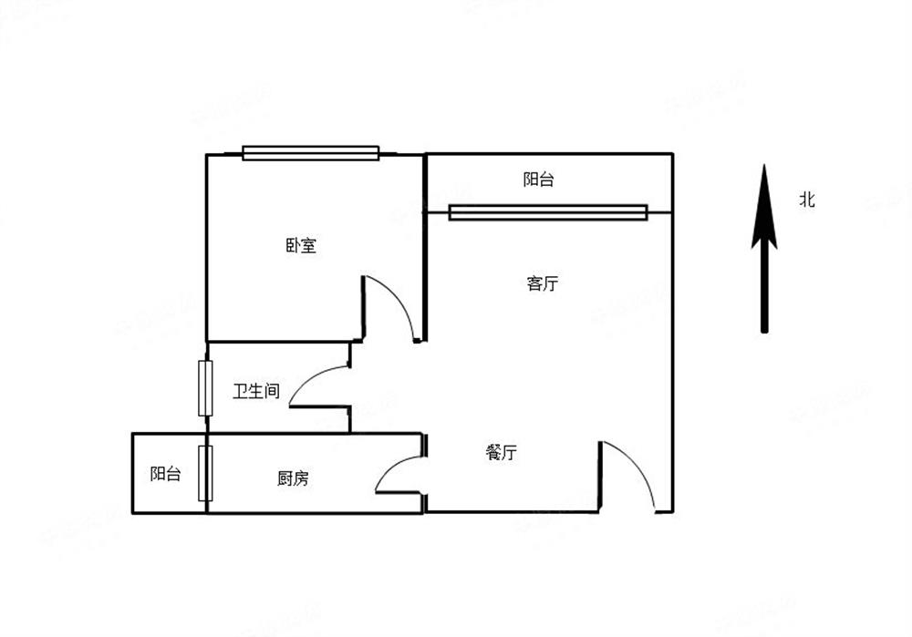 福永地铁站综合体精装1居室，朝南红本公寓，有阳台通燃气