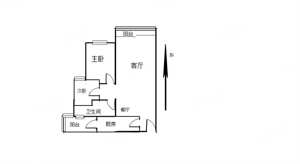 御景华城花园 高层2房1厅 红本在手满5年