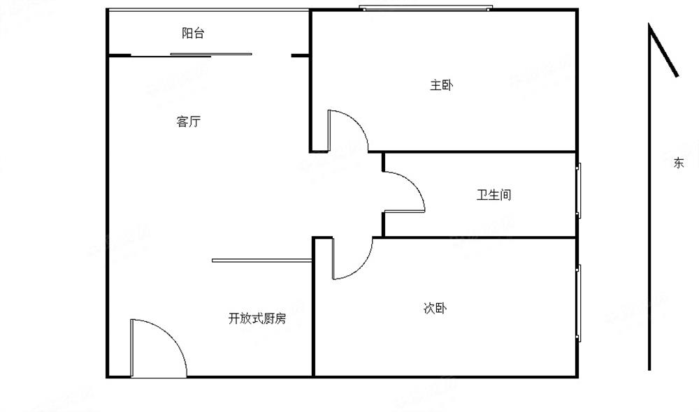 双面采光大两房 端头位置 通透 靓丽