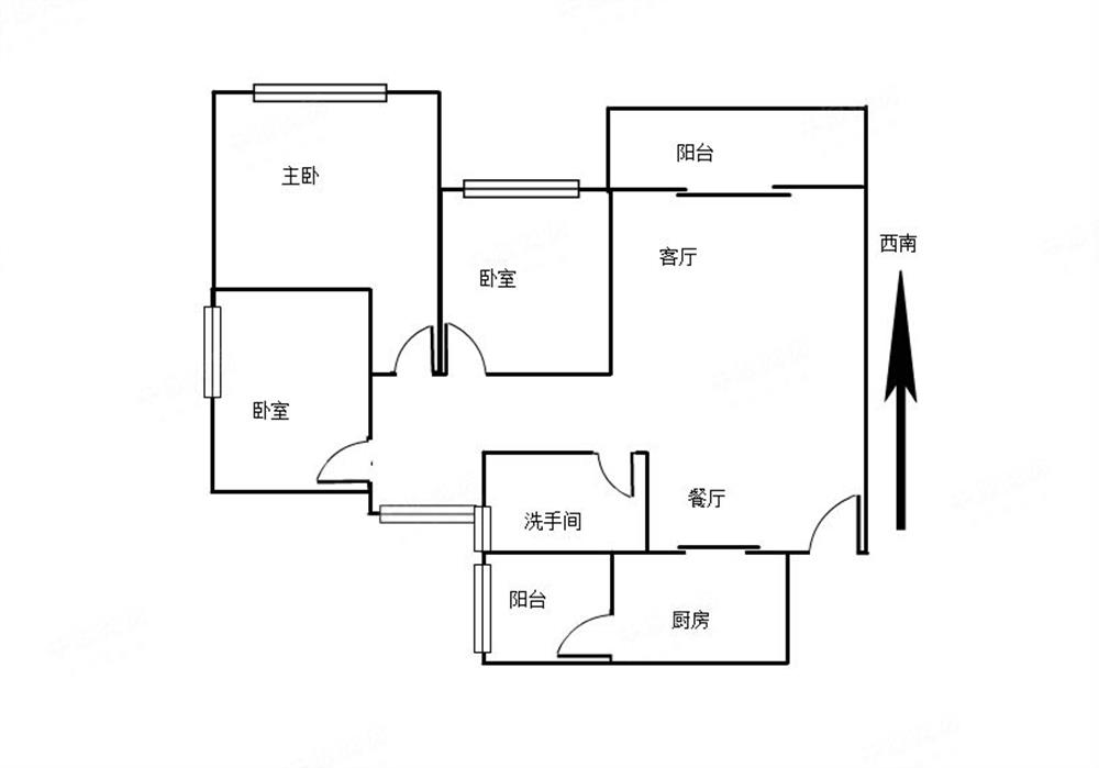 端头位，靓靓的户型，大阳台，住家不错啊